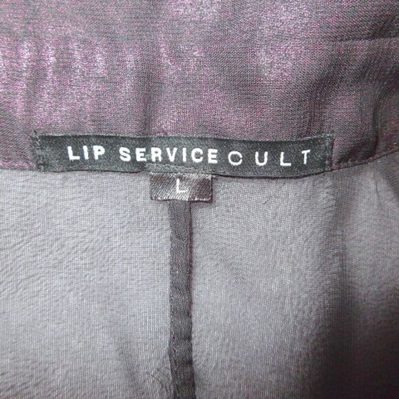 Vtg Y2K Lip Service Blacklist Sheer Mesh Top Size L Baddie Goth Grunge Witchy - Picture 5 of 12